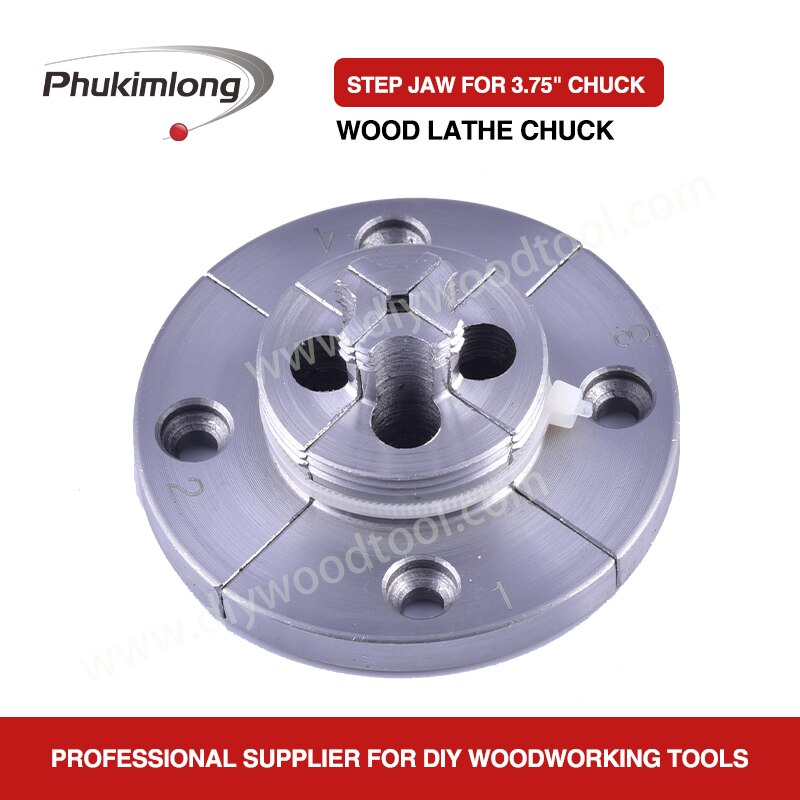 Phukimlong Step Jaws 4-Jaw For 3.75" Inch Wood Turning Lathe Chuck