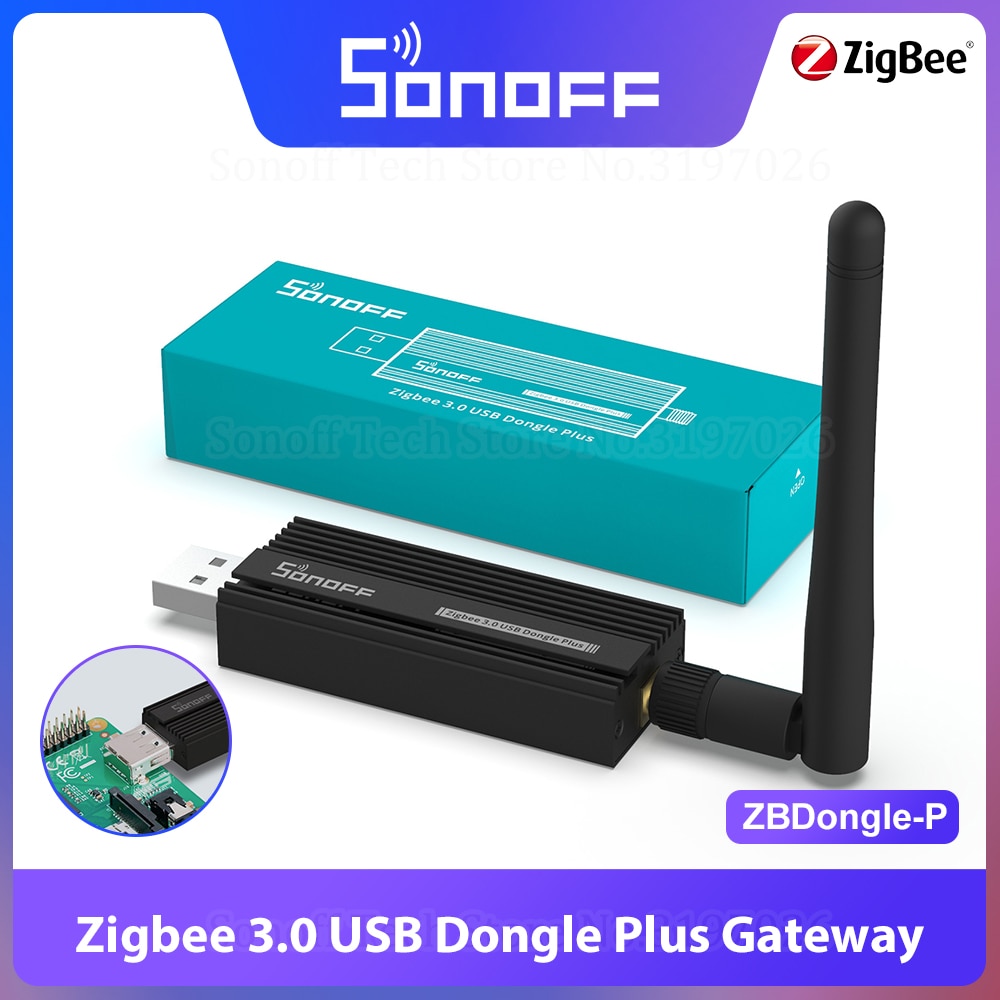 SONOFF ZBDongle Zigbee 3.0 USB Gateway ZBDongle Plus Universal via ZHA or Zigbee2MQTT Support ZBMINIL2 SNZB Sensor eWeLink APP