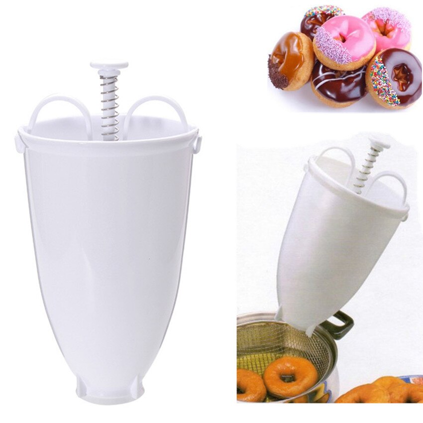 Plástico de pouco peso donut maker dispenser fritar profundo donut molde fácil rápido portátil árabe waffle donut gadget transporte da gota