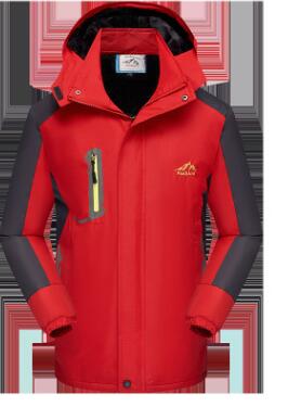 Winter Men Ski Jacket Parka Thermal Fleece Coats Men Snowboard Jackets Windbreaker Jaqueta Windproof Waterproof Coats Men 5XL: Red / XXL