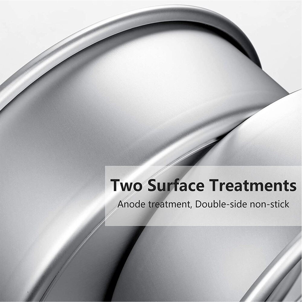 2-12INCH Aluminum Round Baking Mold Nonstick Chiffon Cake Pans Removable Bottom Oven Baking Tray Bakeware Pastry Bakery Tools