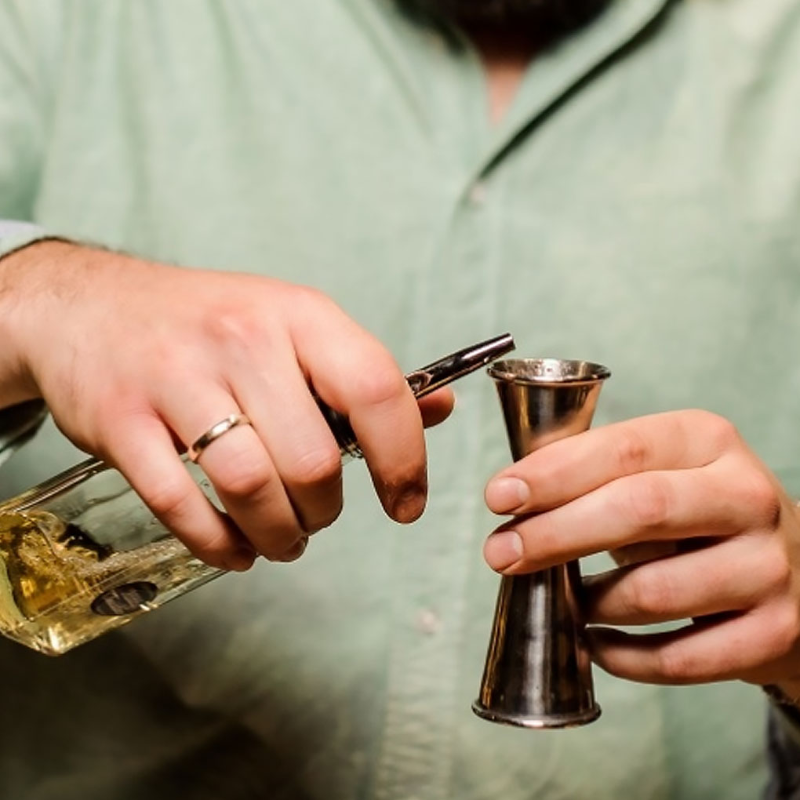 Bar de cóctel Jigger taza medidora japonesa de acero inoxidable Jigger Double Spirit barman 1oz/2oz