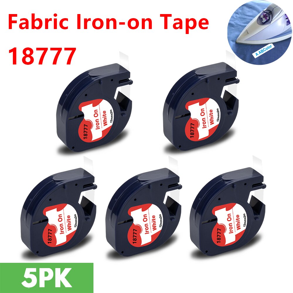 10PK 91201 91202 12267 etykiety dla Dymo LetraTag 12mm 91222 91332 taśma z etykietami 91200 91203 dla Dymo LetraTag LT-100H drukarka do etykiet: 5PK Fabric Tapes 03