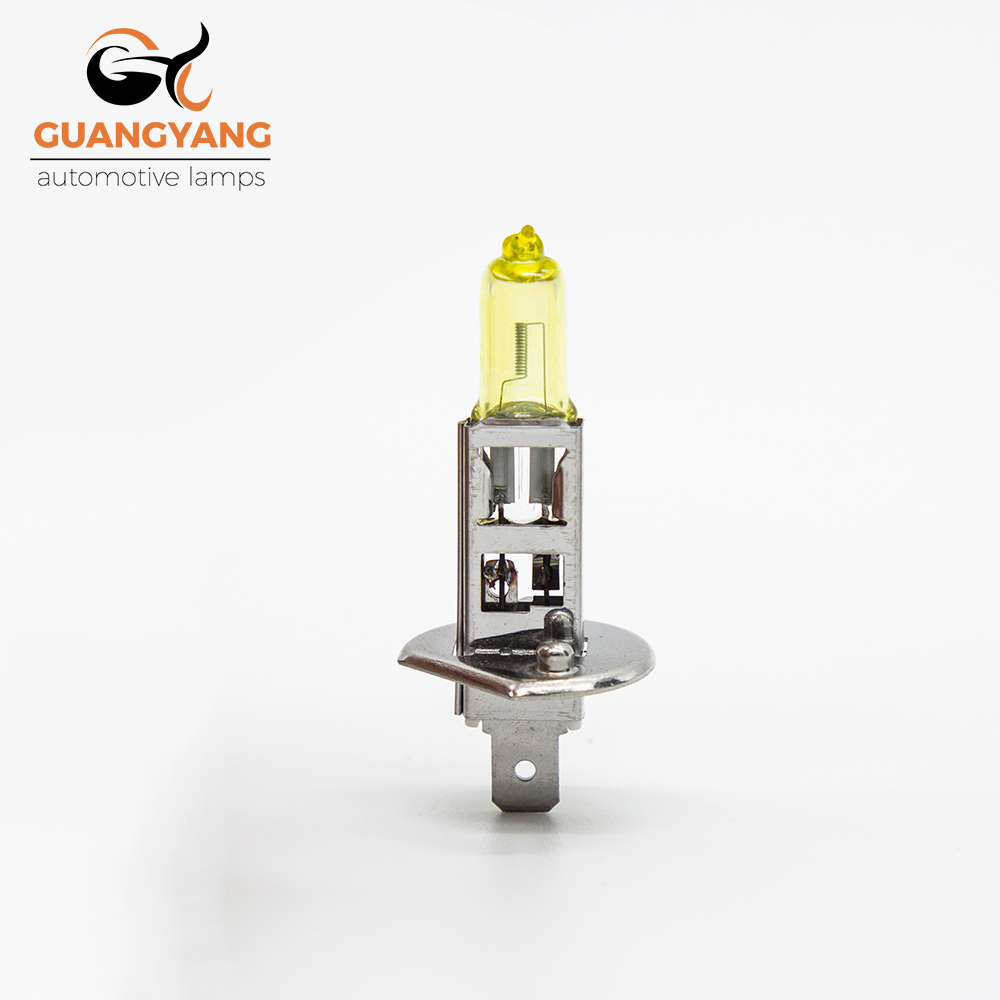 2 uds H1 12V 55W luz amarilla faro de coche 2800K bombillas halógenas para automóvil lámparas antiniebla luces halógenas de Luz De Carretera