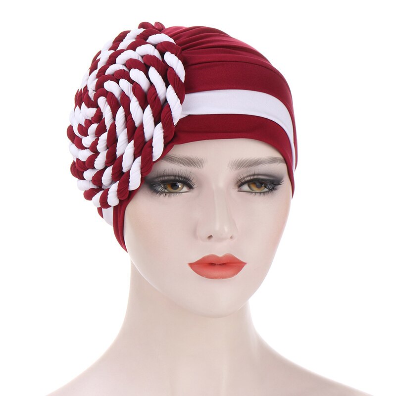Turban indien, Bonnet pour Femme arabe, écharpe de tête, casquettes intérieures pour Femme musulmane, hiver