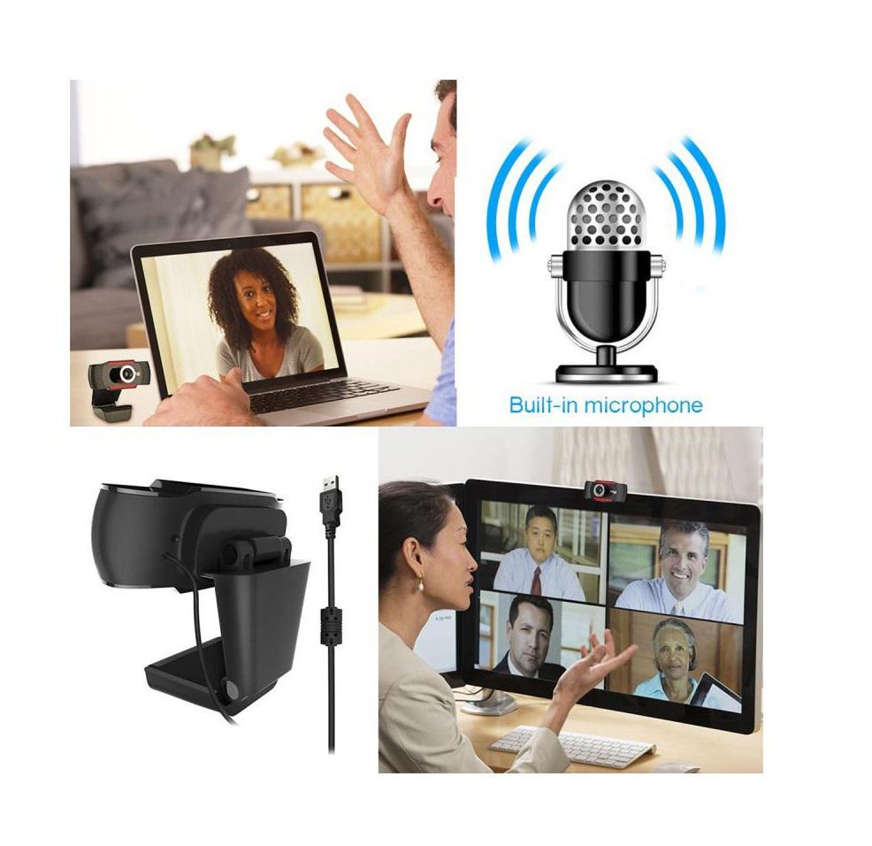 Web Camera HD Built-In Sound-absorbing Microphone Manual Focusing Computer Camera Webcams