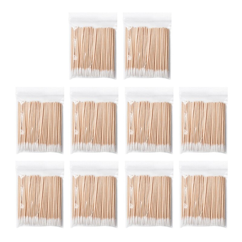 1000 stuks wattenstaafjes, houten stokjes, wattenstaafjes, permanente benodigdheden voor tatoeages, cosmetische applicatorstokjes: Default Title