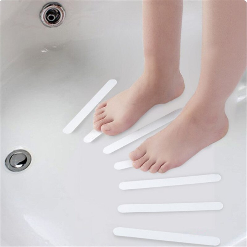 Ttlife 5 stk/sett trappetrinn sklisikre gummibadekar gjennomsiktige sklisikre klistremerker med dusjlist på badet 20*2cm