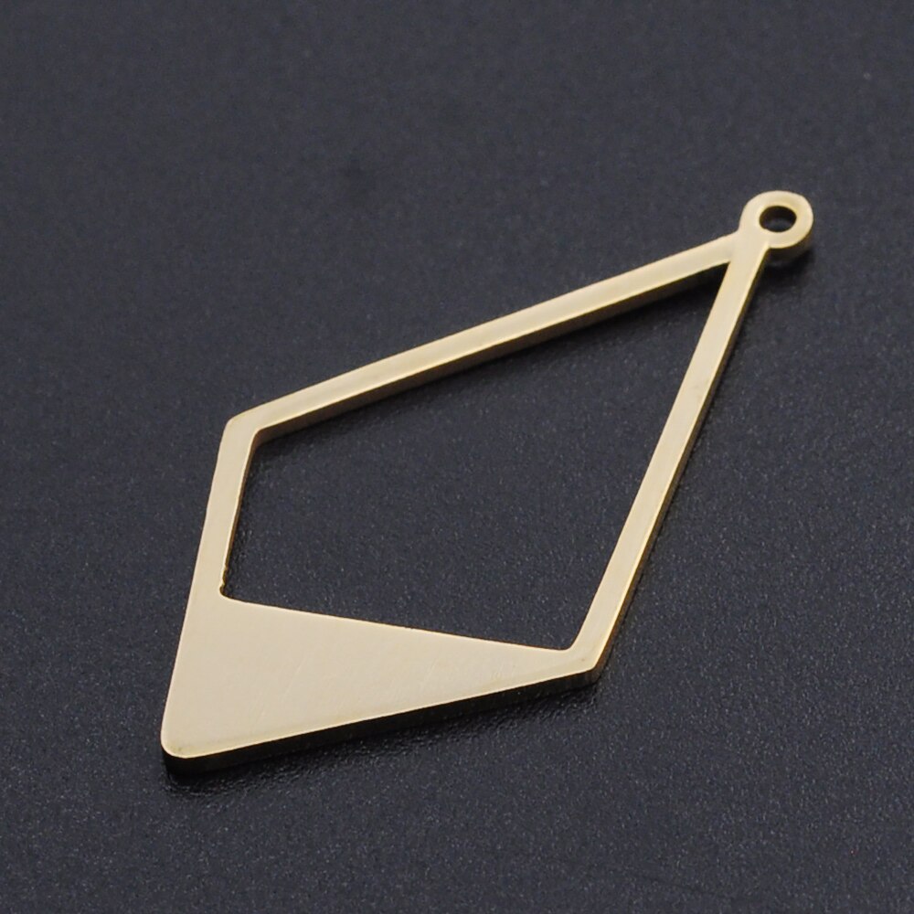 5pcs/lot 100% Stainless Steel Geometry Charms Pendants DIY Necklace Bracelet Making Charms Top