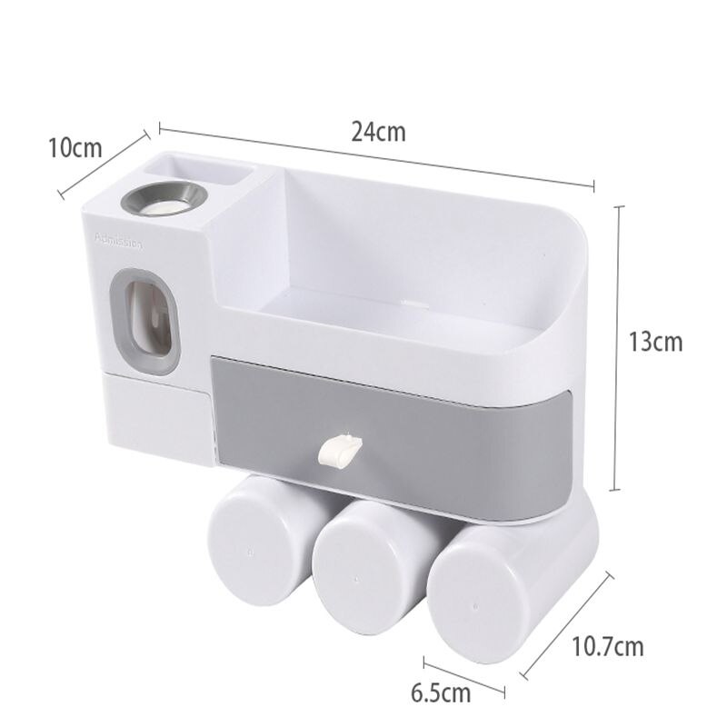 Magnetic Adsorption Inverted Toothbrush Holder Automatic Toothpaste Squeezer Dispenser Storage Rack Bathroom Accessorie Qdrr *33