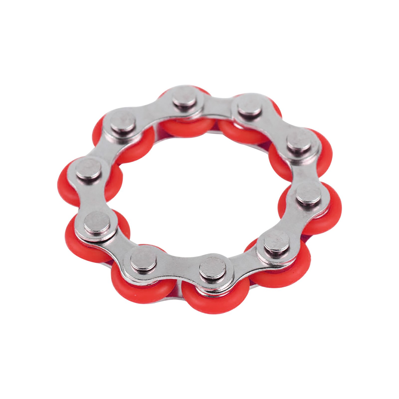 Fidget toys Bicycle Chain Stress Relief Toys Autism Stress And Anxiety Relief Toys 10 Bit Antistress Fidget Roller Relax toys: Red