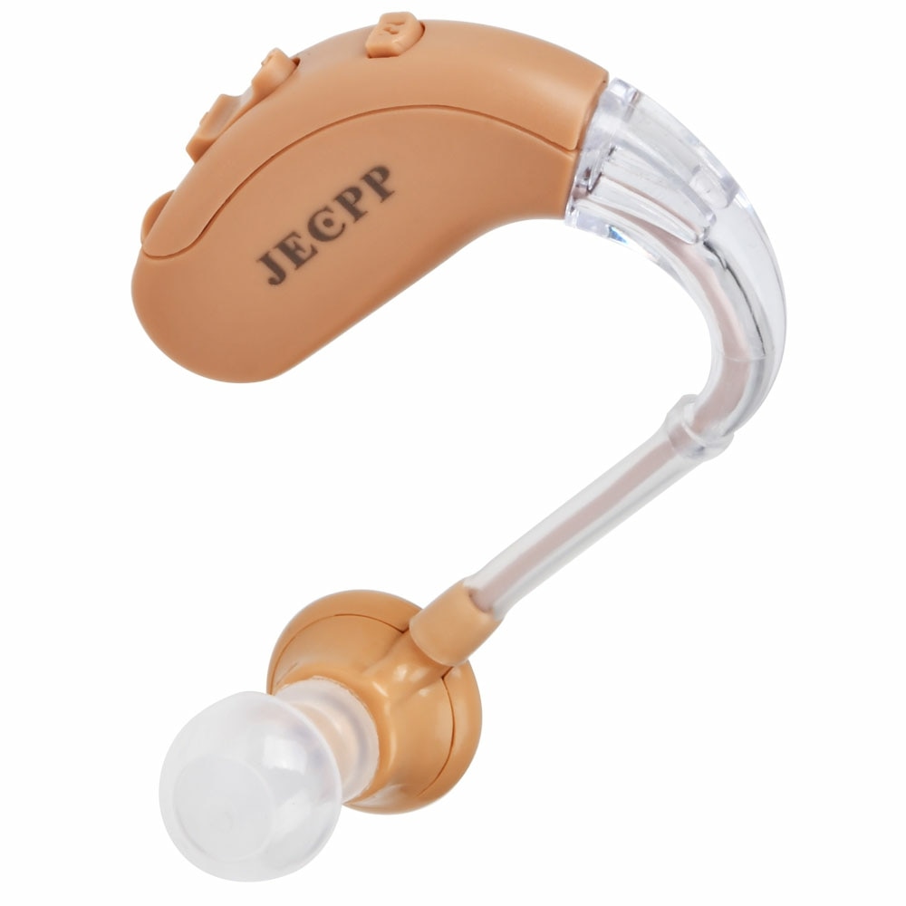 JECPP Hearing Aids Sound Amplifier In Ear Hearing Enhancement Device Battery Powered with Storage Case Cleaning Brush