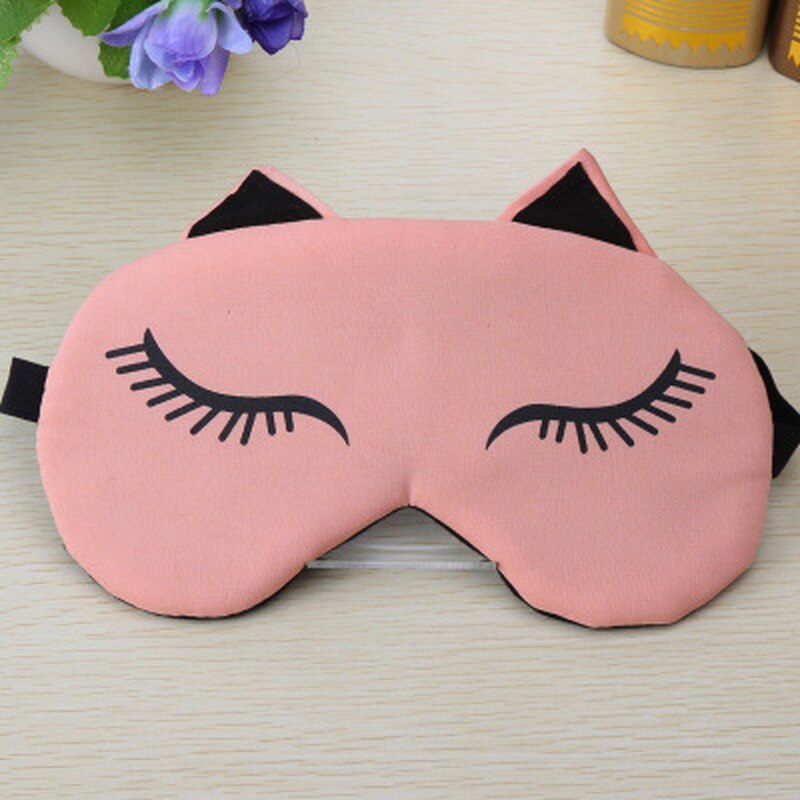 Cute Cat Sleep Eye Mask Travel Eyepatch Blindfold Cold And Compress Bag Nap Eye Shade Sleeping Traveling Relieve Fatigue