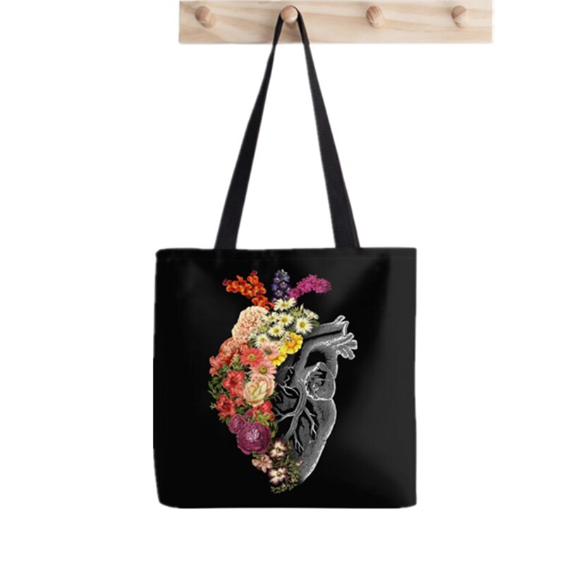 Shopper Kon Je Pop Gedrukt Tote Vrouwen Grappige Harajuku Shopper Handtas Meisje Schouder Boodschappentas Dame Canvas Tas: F811