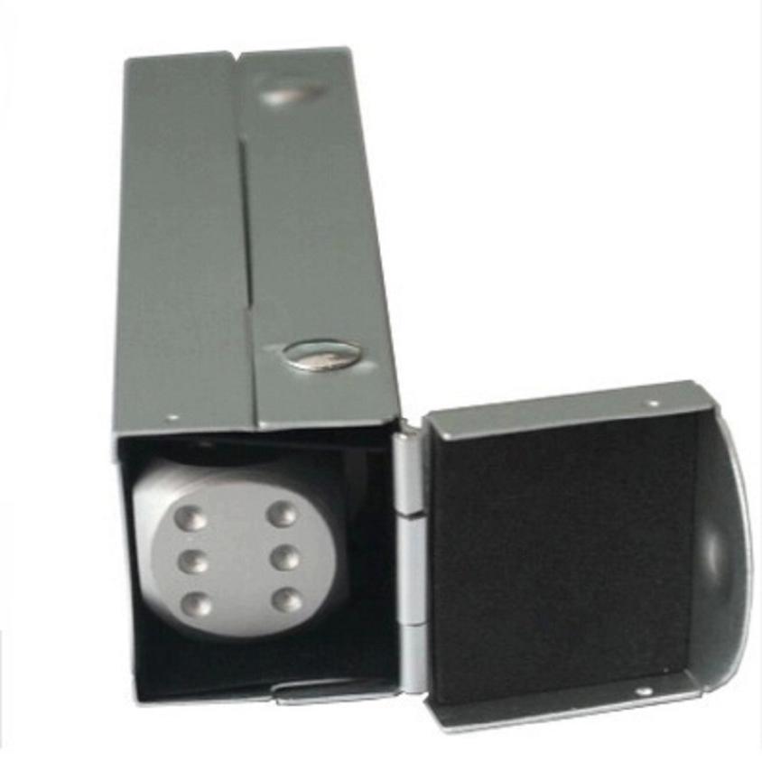 Portable aluminum dice dice barrel silver aluminum alloy dice dice box stainless steel dice barrel 5 packs