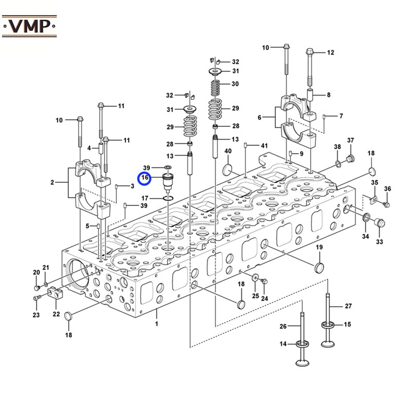 20981856-Injector Sleeve for L180H HL, L250G, L220H, L150G, L180H, L260H, l250H Wheel Loaders-VMP