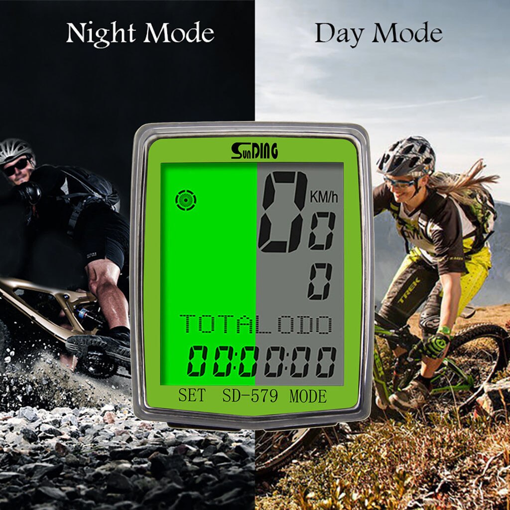 Waterproof Bicycle Computer Wireless And Wired MTB Bike Cycling Odometer Stopwatch Speedometer Watch LED Digital Rate: Purple 