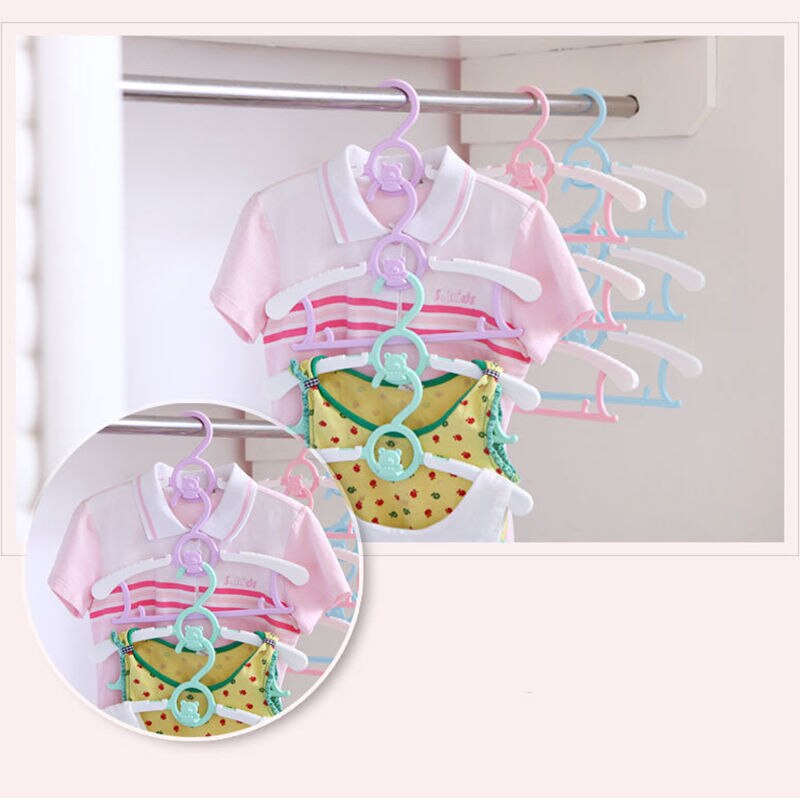 Perchas duraderas para ropa de bebé, ropa telescópica, colgadores de ropa de dibujos animados para niños, percheros de plástico para bebé, 1 ud.
