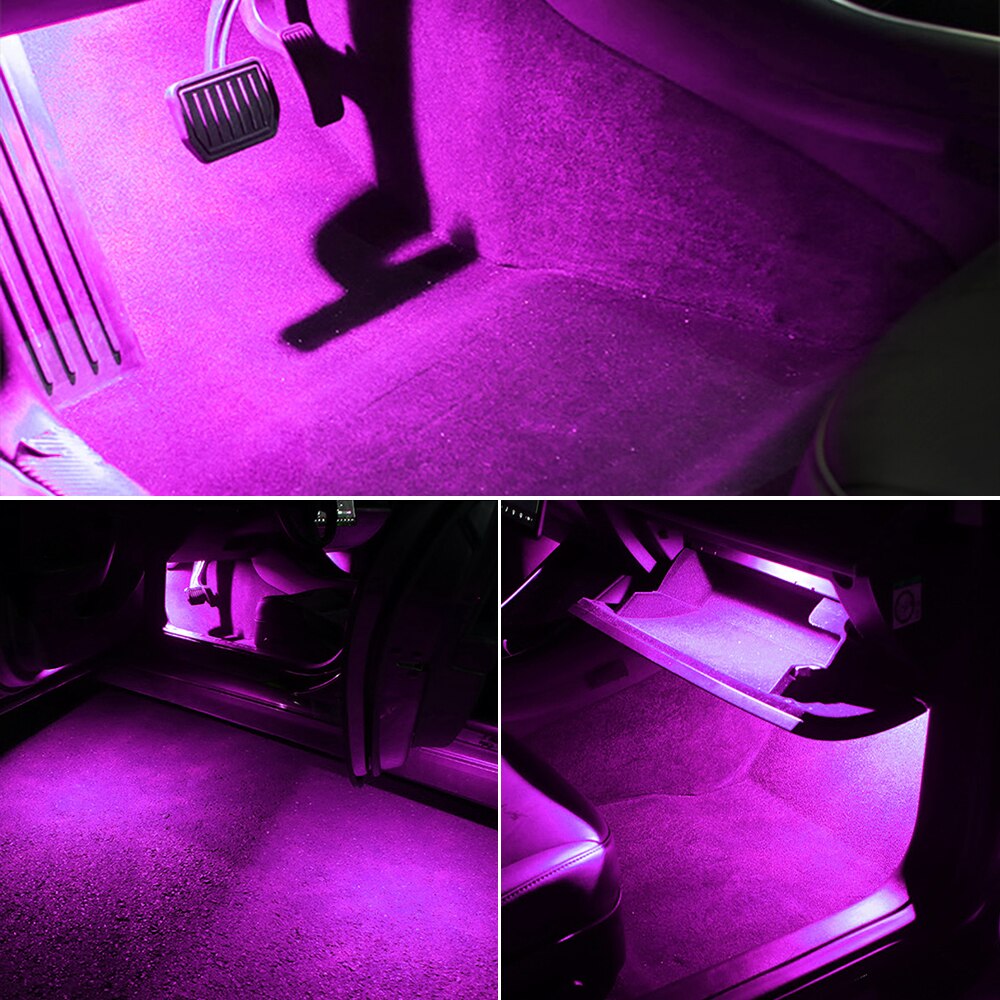 Feu d'ambiance pour Tesla Model X S 3 | 1/2-8 pièces, feux décoratifs intérieurs, violet bleu glace, lampe d'ambiance