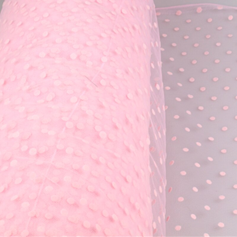 150 CM de ancho punto tela de malla de tul albaricoque suave malla novia velo de novia DIY accesorios de pelo Net tela transparente tela de vestido: Rosa