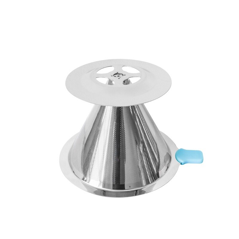 V60 rustfrit stål dryp filter med bund filterfri si hånd kaffe te perkolator genanvendelig kaffetragt