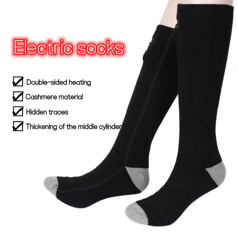 Thermische Baumwolle Erhitzt Socken Männer Frauen Batterie Betrieben Winter Skifahren Fuß Wärmer Elektrische Socken Erwärmung Socken