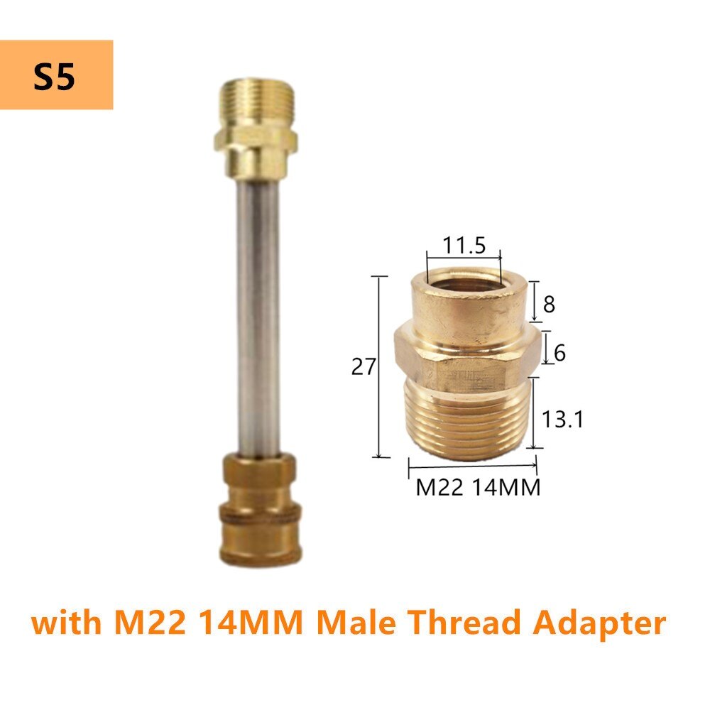 Car Pressure Washer Extension Wand Lance Kit 1/4&quot; Quick Connector for Karcher Interskol LAVOR Parkside Machine Nozzle Adapters: S5