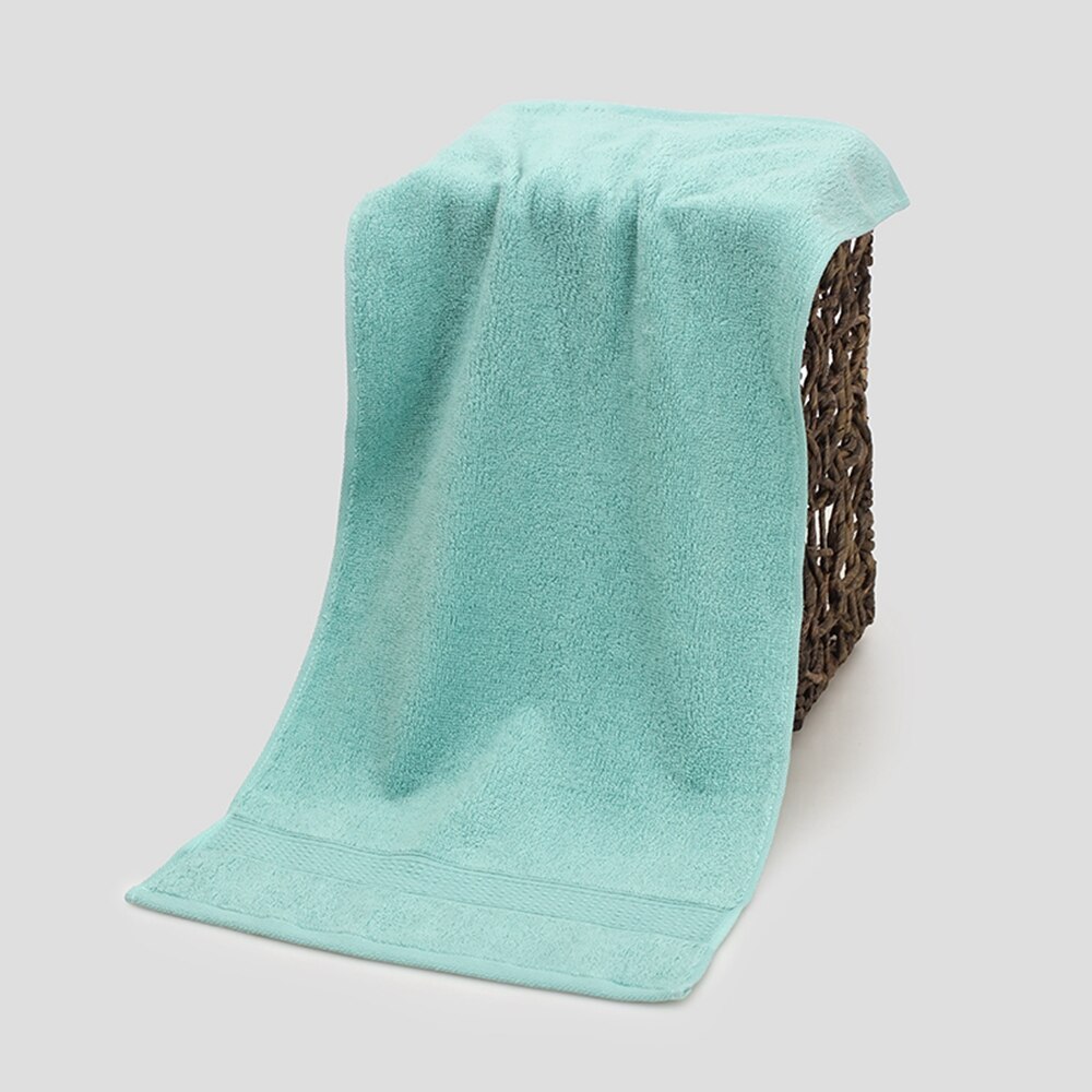 100% Cotton 33*72cm Face Towels Absorbent Thick Pure Bath Towel Bathroom Hand Face Shower Towels Home Hotel for Adults: Blue green
