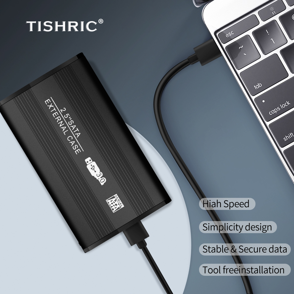 Tishic hdd case 2,5 zoll usb 2.0/3,0 bis sata 3,0 festplatten gehäuse 2.5 "hdd gehäuse box für sata hdd ssd case