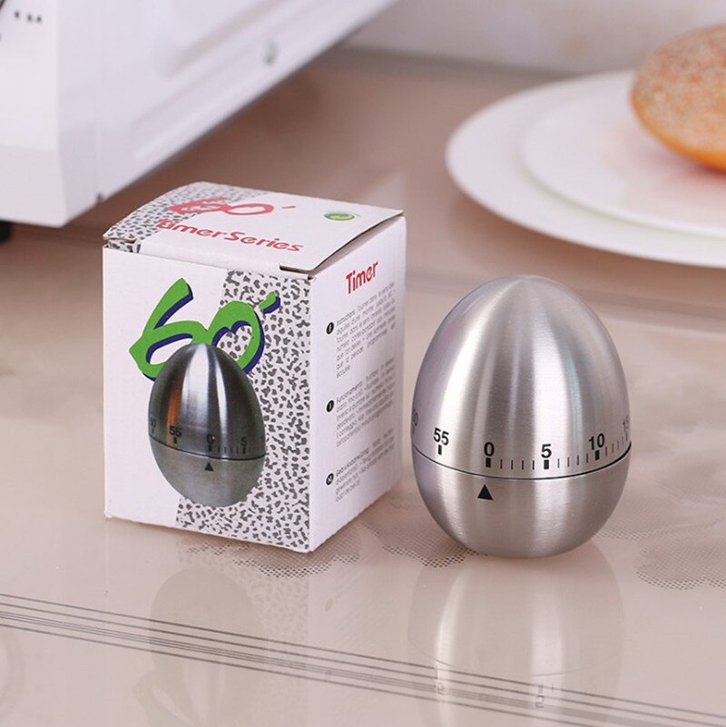Stainless steel timer kitchen timer egg / Apple reminder mechanical timer