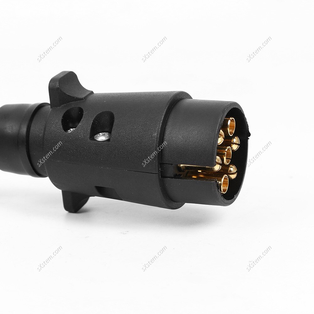 CAR Trailer Adaptor Plug- 7 Pin round Male Plug to 12 Pin Female Flat Caravan