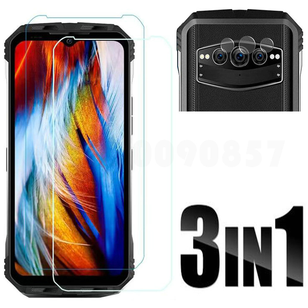 Case + Camera Tempered Glass On For Doogee S100 S100 Pro ScreenProtector Glass For Doogee V MAX V30 V30T 2.5D Glass: High Definition / Gold