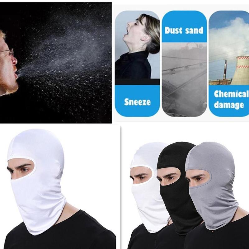Máscara protectora para el sol para deportes al aire libre, mascarilla para motocicleta con doble juego CS, ventilación a prueba de polvo para cabeza de acción, agujero de una guerra B9L0