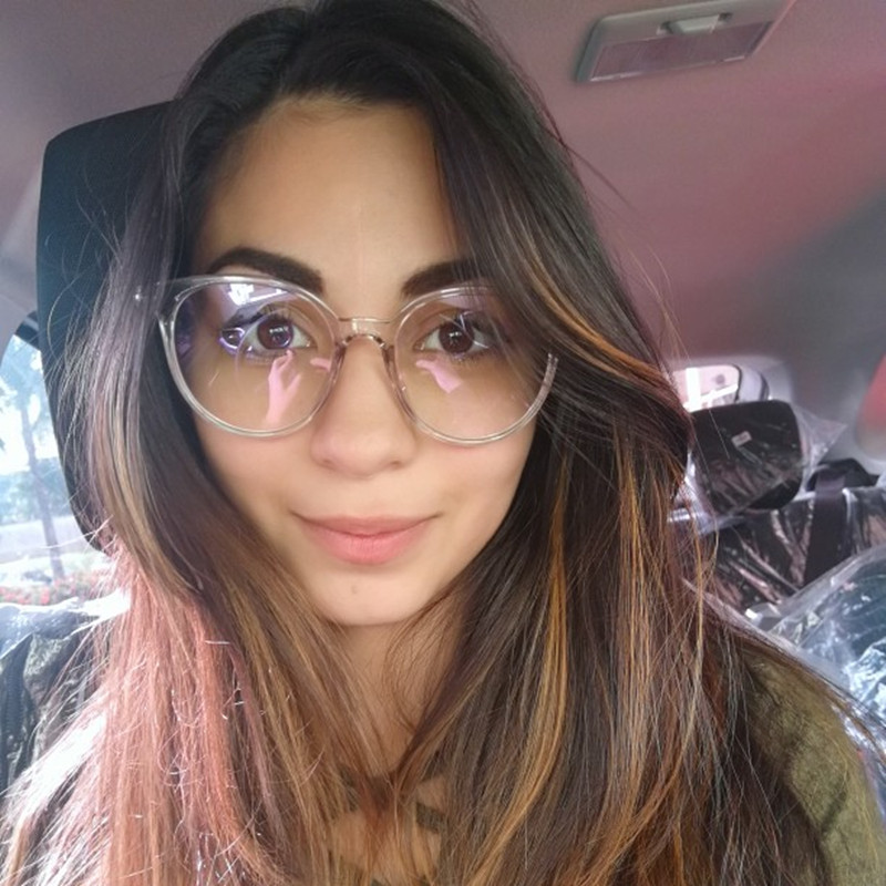 Transparent Lens Optical Plastic Glasses Frames for Women Cat Eye Men Eyeglasses Computer Eyewear Frame Oculos Plastic