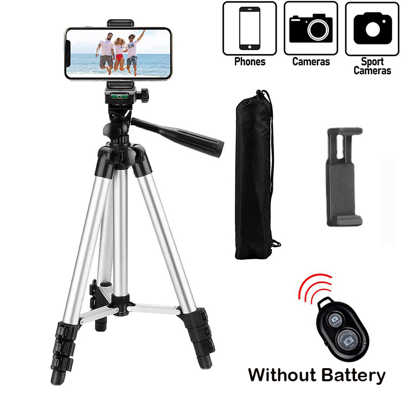 Telefoon Statief, 1.3M Aluminium Camera/Mobiele Telefoon Statief Met Afstandsbediening 1/4 ”Schroef Voor Fotografie En Video-Opname: green