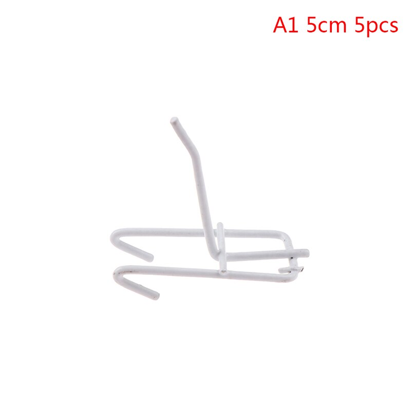 5pcs Wall Mesh Display Hooks Storage Racks Retail Shop Peg Goods Shelf Metal Panel Hang Fits Perforated Workshop Hook Arm