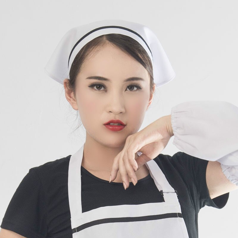 Chef Waiter Waitress Hat Food Service Caps Cafe Restaurant Work Cooking Cap Kitchen Bakery Catering Triangle Headscarf 10 Colors: 4