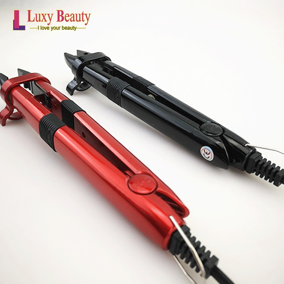 Keratin bonding salon tool fusions hair extension tools justerbar temperatur eu + uk + us plug keratin heat iron wand 1pc