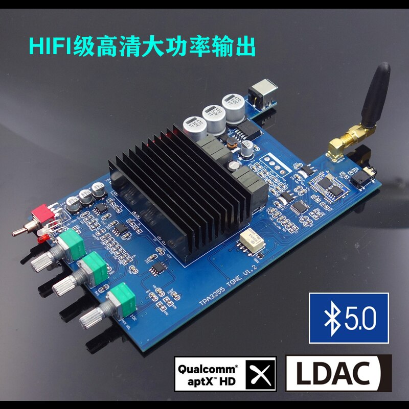 Lyele audio Tpa3255 2.0 klasy D wzmacniacz stereofoniczny wysokiej mocy 300w * 2 wzmacniacz cyfrowy Bluetooth 5.0 LDAC APTX QCC5125 DC19V-48V: Amplifier board