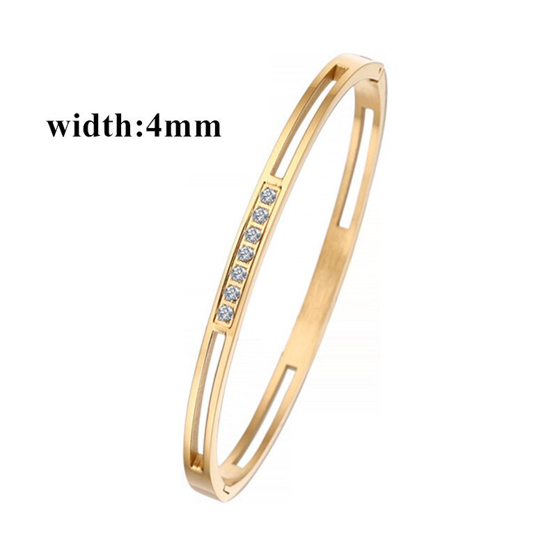 Charm Bracelet - Stainless Steel - 4/6/8mm Width - Hollow Round Design - Adjustable Hook Clasp: 2