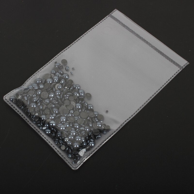 1000 stk/parti hvid/sort mix størrelser keramiske perler halvrund flatback perle 2mm-6mm blandet til diy lim nail art beklædningsgenstand