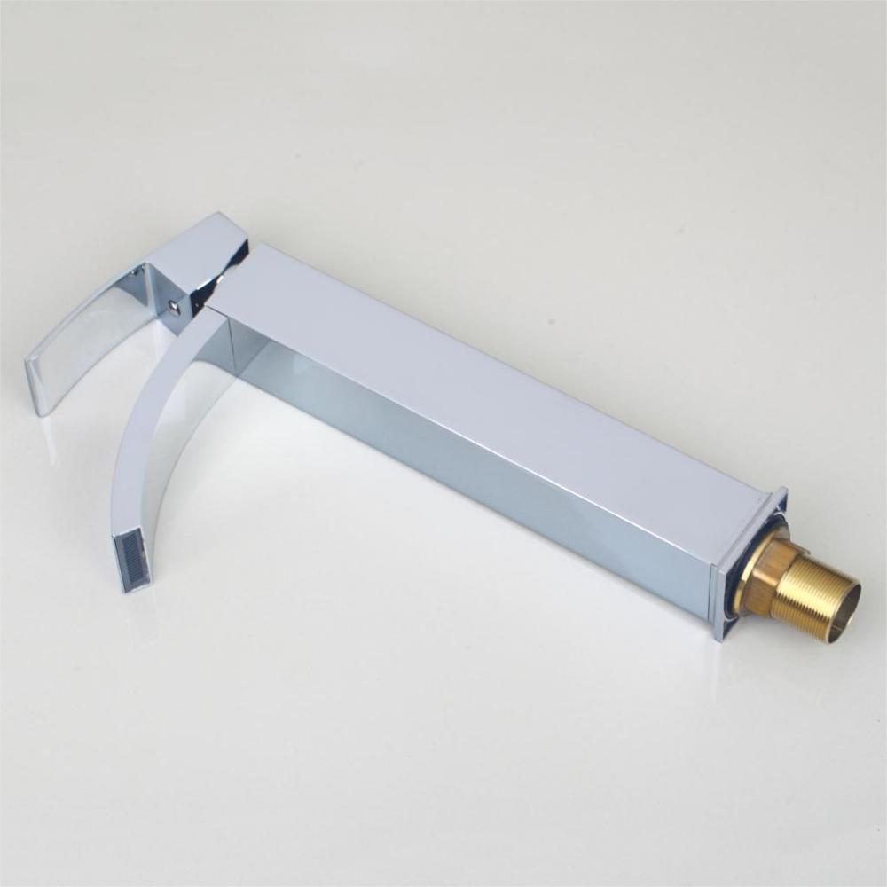 Waterval Badkamer Kraan Torneira Messing Chrome Polijsten Enkel Gat