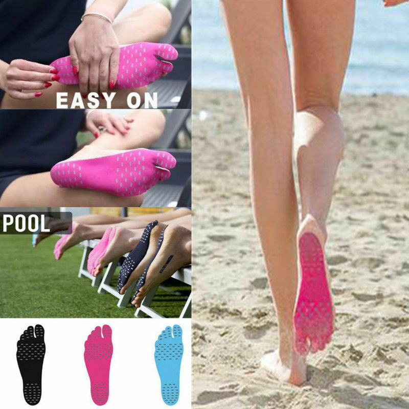 Plantilla invisible antideslizante para la playa, etiqueta para exterior, zapatos, Pearse en las suelas, almohadillas adhesivas de Yoga para los pies, Nakefit Unisex
