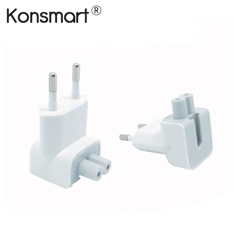 KONSMART Stekker Duckhead AC Adapter Voor Apple iPad iPhone 7 8 Plus Charger MacBook Air Europese Adapter Standaard Socket