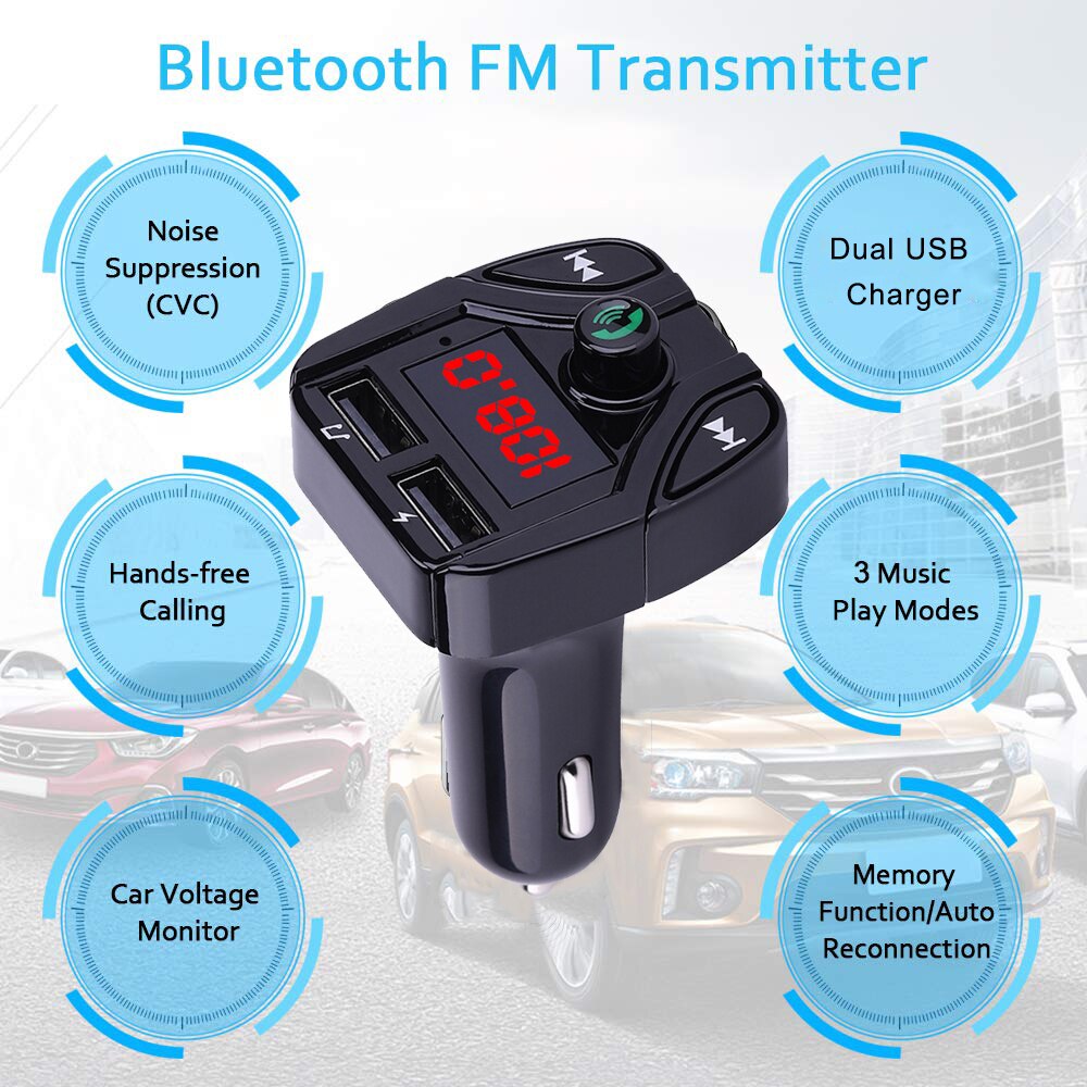 Auto FM Transmitter Hands-free Bluetooth Car Kit FM Modulator FM Transmitter 5V 3.1A Dual USB Auto Ladegerät MP3 Player Tf-karte Lesen