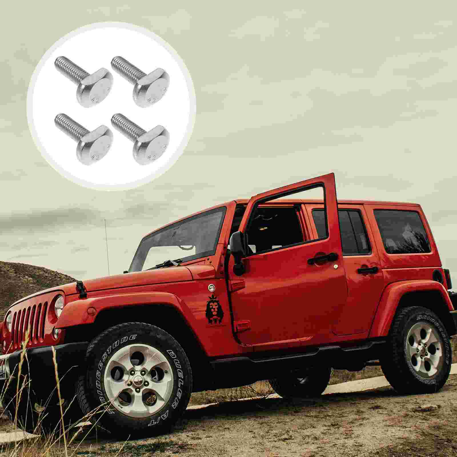 4pcs Practical Long Stainless Steel Machine Screw Bolts Clamp Screw Square Head Screws: Default Title