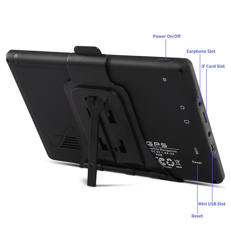 Pantalla capacitiva portátil de 7 pulgadas 256Mb 8G Hd Gps sistema de navegación de coche