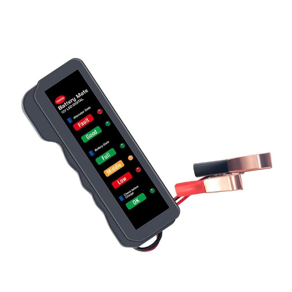 Voiture 12V testeur de batterie testeur de batterie moto batterie voiture testeur de batterie LED affichage avec deux Clips de test