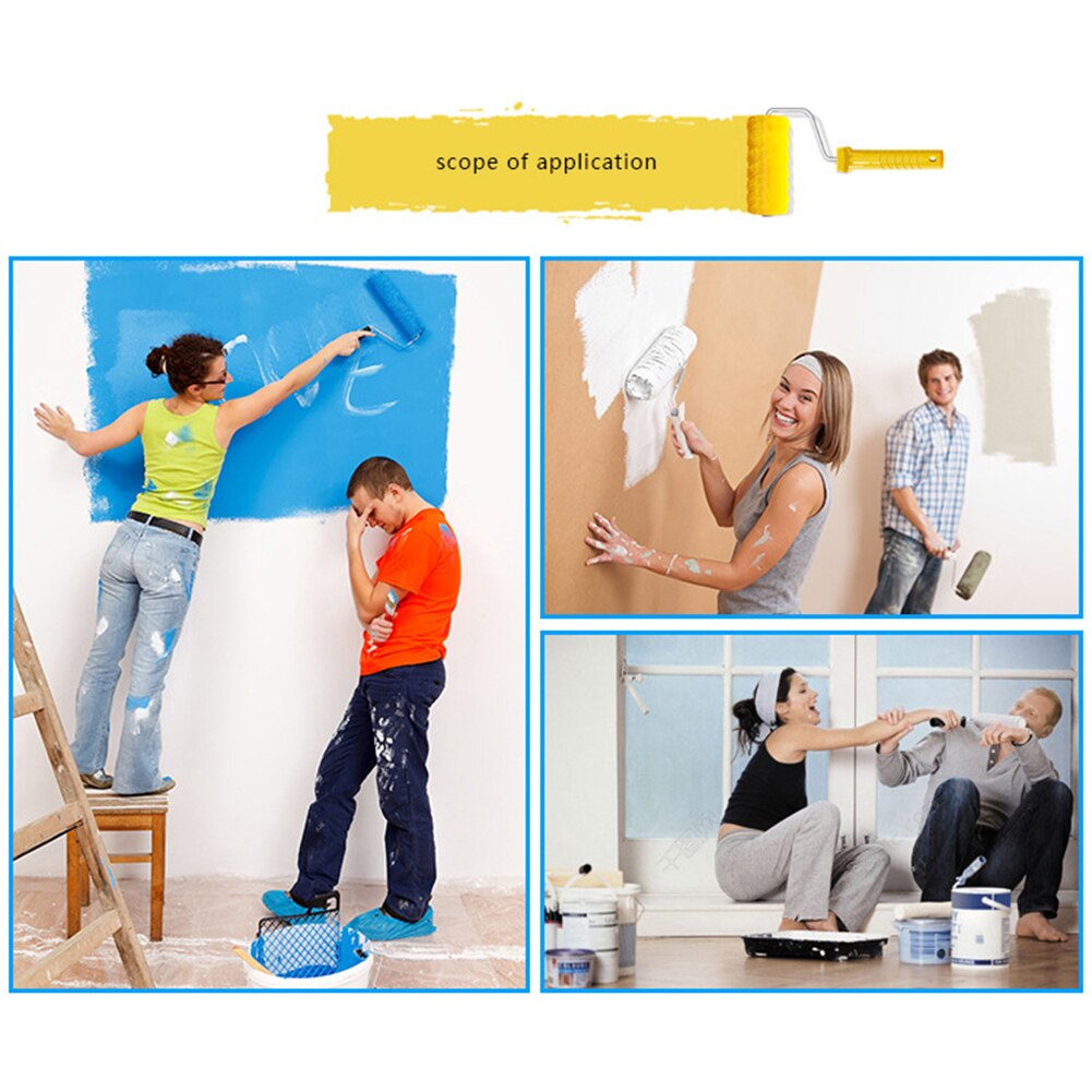 9inch Portable Oil Paint Wall Painting Roller Brush DIY Home Decorating Tool solvent-resistant paint non-shedding medium brush