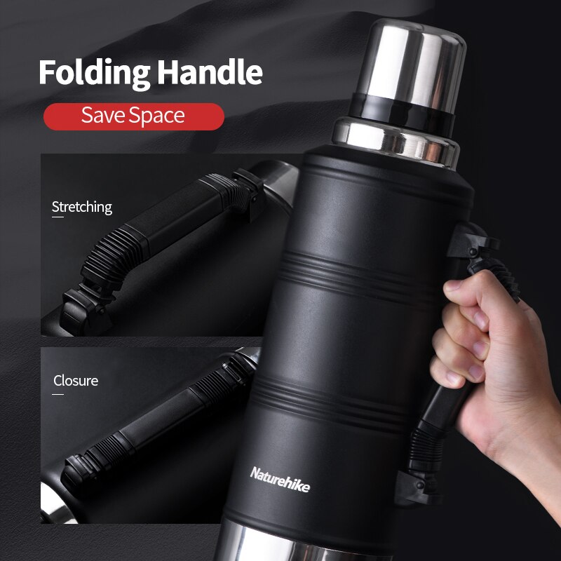 Naturehike Esterna di Isolamento Termico Bollitore 24 minerale di Conservazione di Calore 2200ml Grande Capacità in Acciaio Inox 304 di Acqua Bollitore